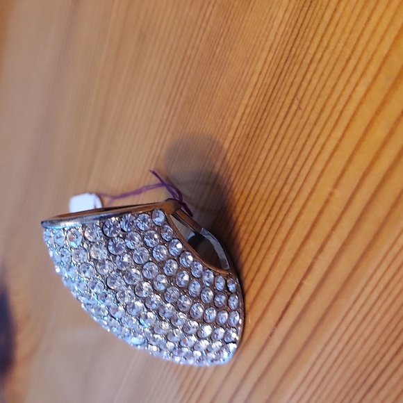 Multi Row Dome Silver & Zirconia Ring - Picture 3 of 9